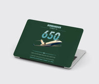 Thumbnail for Bombardier Challenger 650 design on dark green MacBook case