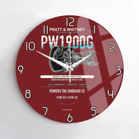 Thumbnail for PW1900G design on dark red no frame wall clock