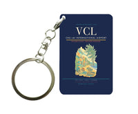 Thumbnail for Chu Lai International Airport (VCL) design on navy blue key chain