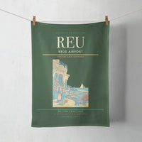Thumbnail for Reus Airport (REU) design on dark green towel