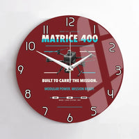 Thumbnail for DJI Matrice 400 design on dark red no frame wall clock