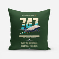 Thumbnail for Boeing 747-400 Dreamlifter design on dark green pillow