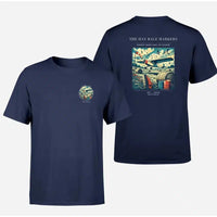 Thumbnail for VINTAGE G4387 - The Hay Bale Markers - Double-Side T-Shirt design on navyblue double side t shirt