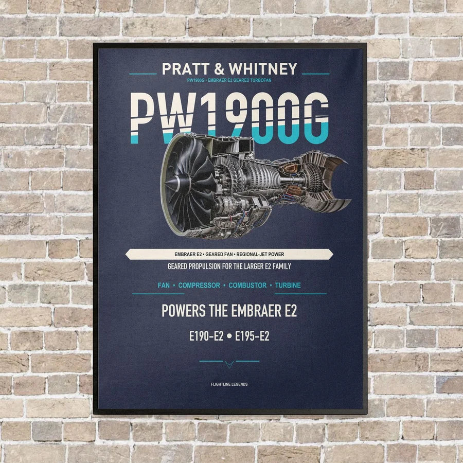PW1900G vertical canvas print - framed - navy blue background