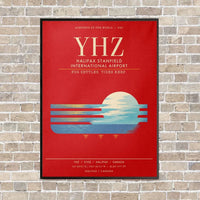 Thumbnail for Halifax Stanfield International Airport YHZ - Canvas Framed - Red