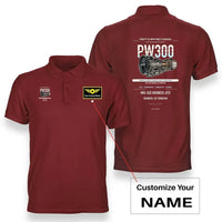 Thumbnail for PW300 design on red polo with custom name badge