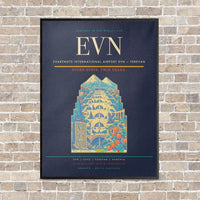 Thumbnail for Zvartnots International Airport EVN — Yerevan vertical canvas print - framed - navy blue background