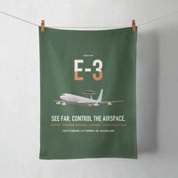 Thumbnail for E-3 Sentry AWACS design on dark green towel