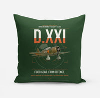 Thumbnail for Fokker D.XXI — Dutch LVA aircraft 221 design on dark green pillow