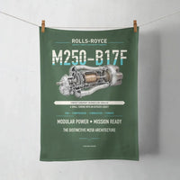 Thumbnail for M250-B17F design on dark green towel
