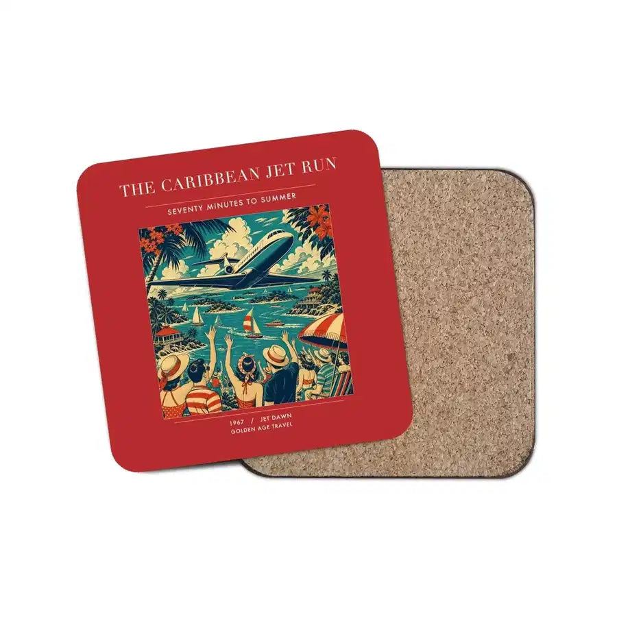 The Caribbean Jet Run - Designed Coasters design on red 1-piece