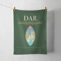 Thumbnail for Julius Nyerere International Airport (DAR) design on dark green towel