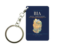 Thumbnail for Bastia – Poretta Airport (BIA) design on navy blue key chain