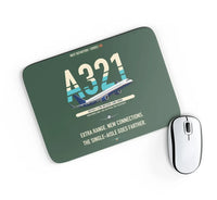 Thumbnail for Airbus A321XLR design on dark green rectangle mouse pad