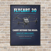 Thumbnail for DJI FlyCart 30 vertical canvas print - framed - navy blue background