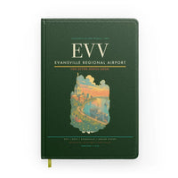 Thumbnail for Evansville Regional Airport (EVV) design on dark green notebook