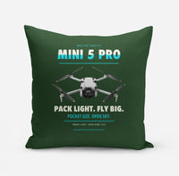 Thumbnail for DJI Mini 5 Pro design on dark green pillow