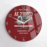 Thumbnail for AE 2100D3 design on dark red no frame wall clock