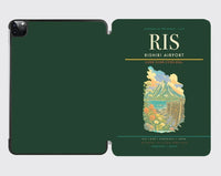 Thumbnail for Rishiri Airport (RIS) design on dark green ipad tablet case