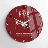 Thumbnail for Airbus H145 D3 design on dark red no frame wall clock