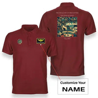 Thumbnail for VINTAGE G4269 - The Swallows In The Rafters - Double-Side Polo T-Shirt design on red+name