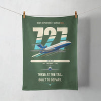 Thumbnail for Boeing 727-200 design on dark green towel