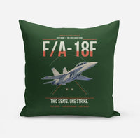 Thumbnail for F-A-18F Super Hornet design on dark green pillow