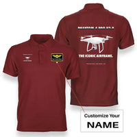 Thumbnail for DJI Phantom 4 Pro V2.0 design on red polo with custom name badge