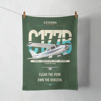 Thumbnail for Cessna 177B Cardinal design on dark green towel