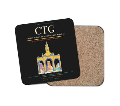 Rafael Nunez International Airport CTG Coaster 1-Piece - Black