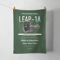 Thumbnail for CFM LEAP-1A design on dark green towel