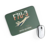 Thumbnail for F7U-3 Cutlass design on dark green rectangle mouse pad