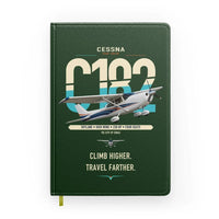 Thumbnail for Cessna 182 Skylane design on dark green notebook