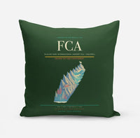 Thumbnail for Glacier Park International Airport (FCA) design on dark green pillow