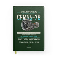 Thumbnail for CFM56-7B design on dark green notebook