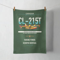 Thumbnail for Canadair CL-215T design on dark green towel