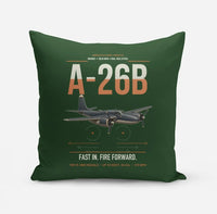 Thumbnail for A-26B Invader design on dark green pillow