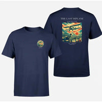 Thumbnail for VINTAGE G4054 - The Last Biplane - Double-Side T-Shirt design on navyblue double side t shirt