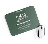 Thumbnail for CJ610 design on dark green rectangle mouse pad