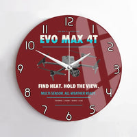Thumbnail for Autel EVO Max 4T design on dark red no frame wall clock