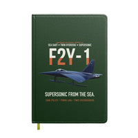 Thumbnail for F2Y-1 Sea Dart Supersonic from the Sea design on dark green notebook