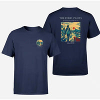 Thumbnail for VINTAGE G4503 - The Ferry Pilots - Double-Side T-Shirt design on navyblue double side t shirt