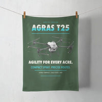 Thumbnail for DJI Agras T25 design on dark green towel