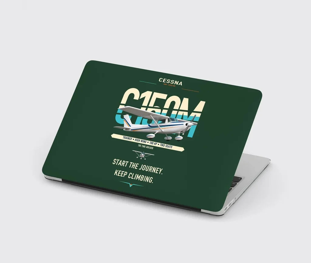 Cessna 150M design on dark green MacBook case