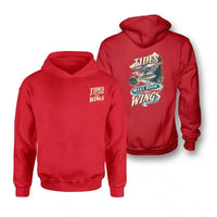 Thumbnail for SIGNAL 663 - Tides Make Room For Wings - Double-Side Hoodie design on red double side hoodie