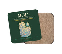 Thumbnail for Modesto City-County Airport (MOD) design on dark green 1 piece coaster