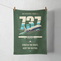 Thumbnail for Boeing 737-400 Classic design on dark green towel