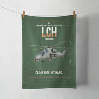 Thumbnail for HAL LCH Prachand design on dark green towel