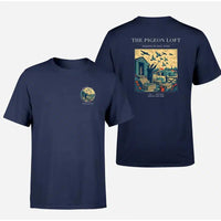 Thumbnail for VINTAGE G4526 - The Pigeon Loft - Double-Side T-Shirt design on navyblue double side t shirt