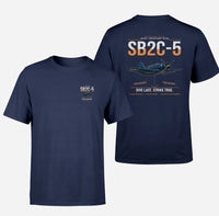 Thumbnail for SB2C-5 Helldiver design on navy blue double-side t-shirt, double-side print
